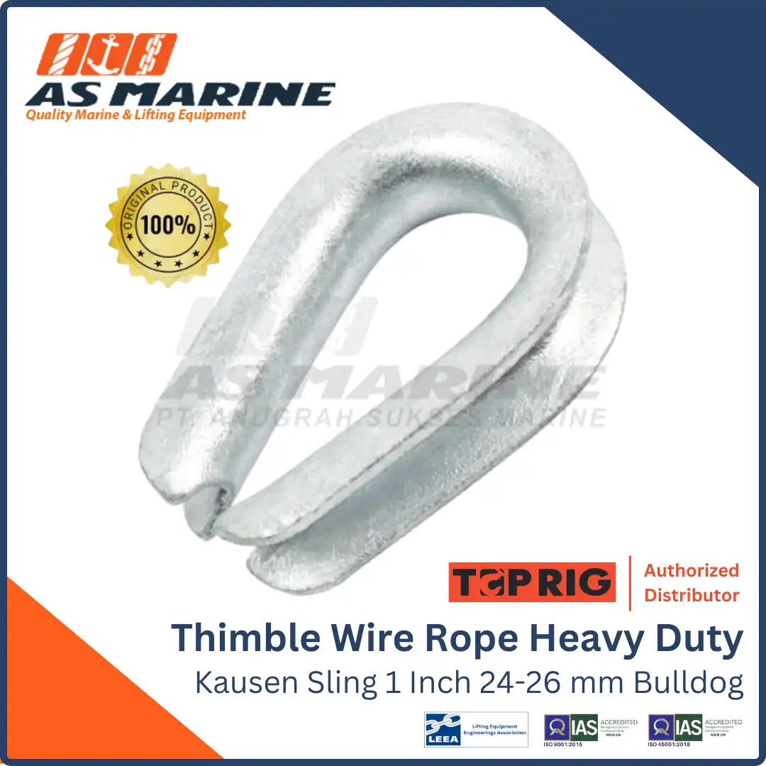 Toprig Thimble Wire Rope / Kausen Sling Galvanized 1 Inch